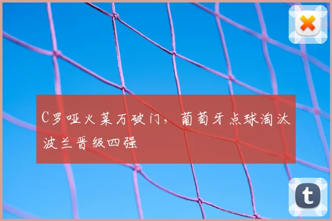 C罗哑火莱万破门，葡萄牙点球淘汰波兰晋级四强